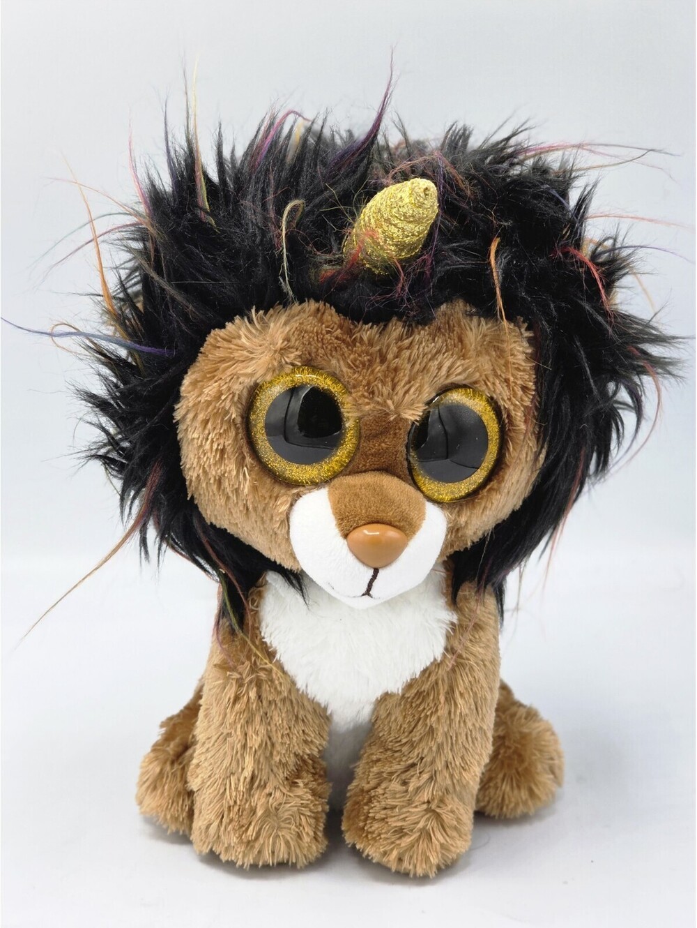 Ty Beanie Boo Ty Silk Ramsey the Lion Unicorn soft toy 15cm tall